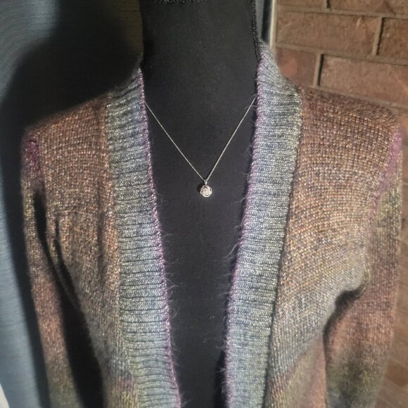 American Rag Cie Ultra Soft Multicolored Open-Front Long Sleeve Cardigan - Sz S - Picture 5 of 11